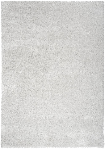 5' X 7' Silver Shag Area Rug