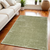 5' X 7' Green Shag Area Rug