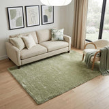 5' X 7' Green Shag Area Rug