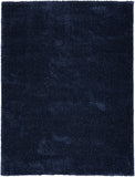 5' X 7' Navy Blue Shag Area Rug