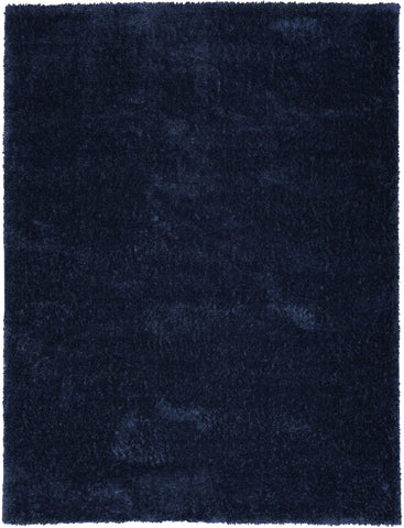 5' X 7' Navy Blue Shag Area Rug