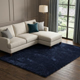 8' X 10' Navy Blue Shag Area Rug