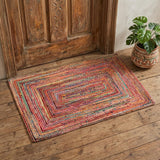 3' X 5' Tan Geometric Hand Braided Area Rug