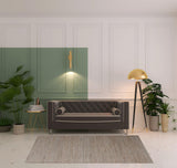 5' X 7' Beige Striped Hand Woven Area Rug