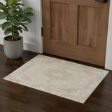 2' X 3' Beige Medallion Washable Non Skid Area Rug