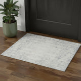 2' X 3' Gray Abstract Washable Non Skid Area Rug