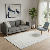 5' X 7' Gray Abstract Washable Non Skid Area Rug