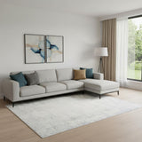 8' X 10' Gray Abstract Washable Non Skid Area Rug