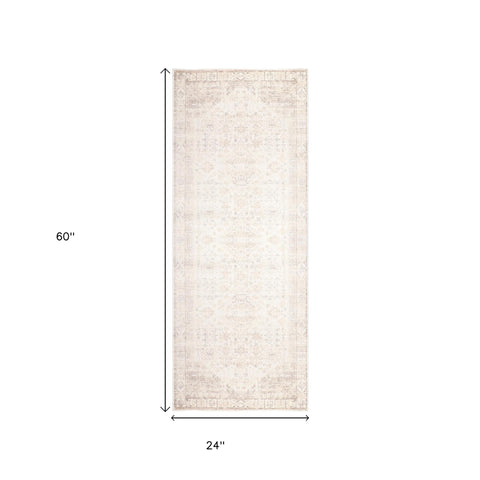 8' X 10' Brown And Beige Geometric Washable Indoor Outdoor Area Rug