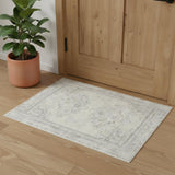 2' X 3' Gray Medallion Washable Non Skid Area Rug
