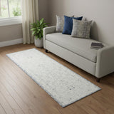2' X 5' Gray Abstract Washable Non Skid Area Rug