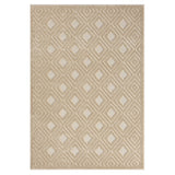 5' X 7' Beige Geometric Area Rug