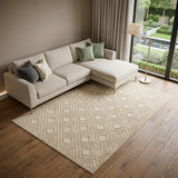 8' X 10' Beige Geometric Area Rug