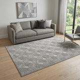5' X 7' Gray Geometric Area Rug