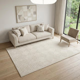 5' X 7' Ivory Geometric Area Rug