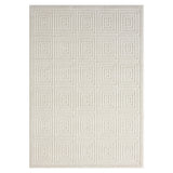 5' X 7' Ivory Geometric Area Rug