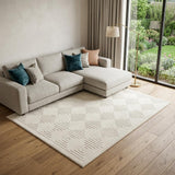 8' X 10' Ivory Geometric Area Rug