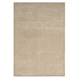 5' X 7' Beige Geometric Area Rug