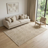 5' X 7' Beige Geometric Area Rug