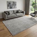 5' X 7' Gray Geometric Area Rug