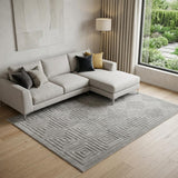 8' X 10' Gray Geometric Area Rug