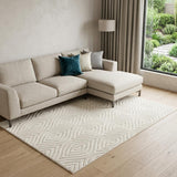8' X 10' Ivory Trellis Area Rug