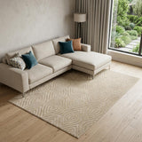 8' X 10' Beige Trellis Area Rug