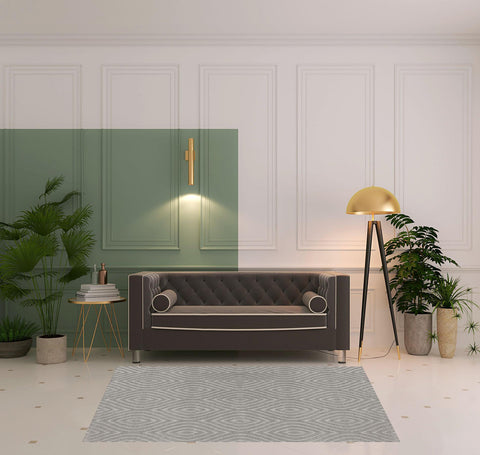 5' X 7' Gray Trellis Area Rug