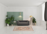 5' X 7' Red Abstract Area Rug