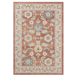 8' X 10' Red Abstract Area Rug