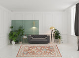 8' X 10' Red Abstract Area Rug