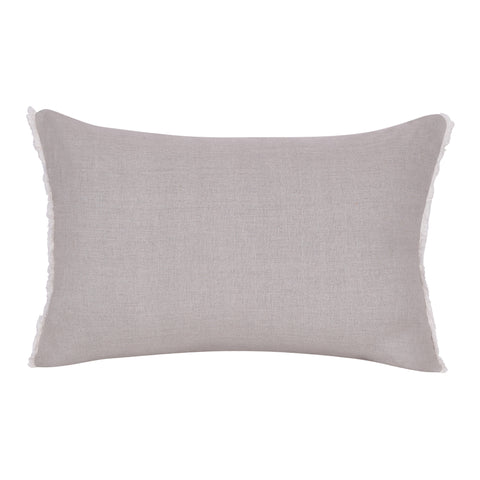 Natural and Ivory Throw Pillow with Embroidery