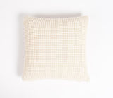 16" X 16" White Check Cotton Pillow Cover