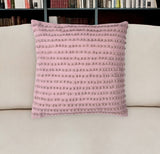 18" Purple Striped Cotton Throw Pillow Cover