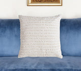18" White Striped Cotton Throw Pillow Cover