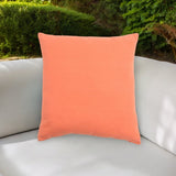 18" Orange Handmade Indoor Outdoor Throw Pillow Cover
