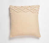 18" White Cotton Throw Pillow Cover