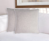 Set of Two 18" Gray Cotton Throw Pillow Covers