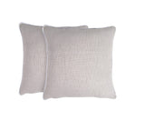 Set of Two 18" Gray Cotton Throw Pillow Covers