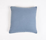 16" Blue Wool Throw Pillow Cover
