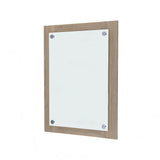 28" Brown Wood Framed Accent Mirror