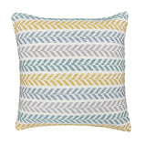Set of Two 18" X 18" Yellow Beach Chevron Cotton Zippered Pillow