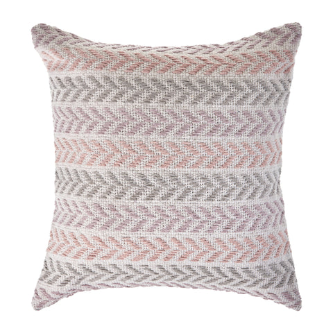 Set of Four 18" X 18" Purple Beach Chevron Cotton Zippered Pillow