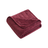 48" X 72" Red Velvet Quilted Plush 15 Pound Weighted Throw Blanket
