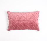 12" X 20" Purple Geometric Cotton Throw Pillow Cover