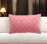 12" X 20" Purple Geometric Cotton Throw Pillow Cover