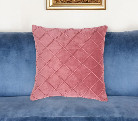 18" Purple Geometric Cotton Throw Pillow Cover