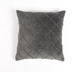 18" Gray Geometric Cotton Throw Pillow Cover