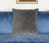 18" Gray Geometric Cotton Throw Pillow Cover