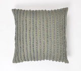 18" Gray Striped Cotton Throw Pillow Cover